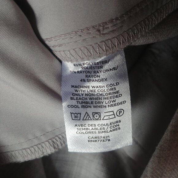 Ann Taylor light grey cropped cuffed ankle pants trousers 8 Petitr - Picture 12 of 15